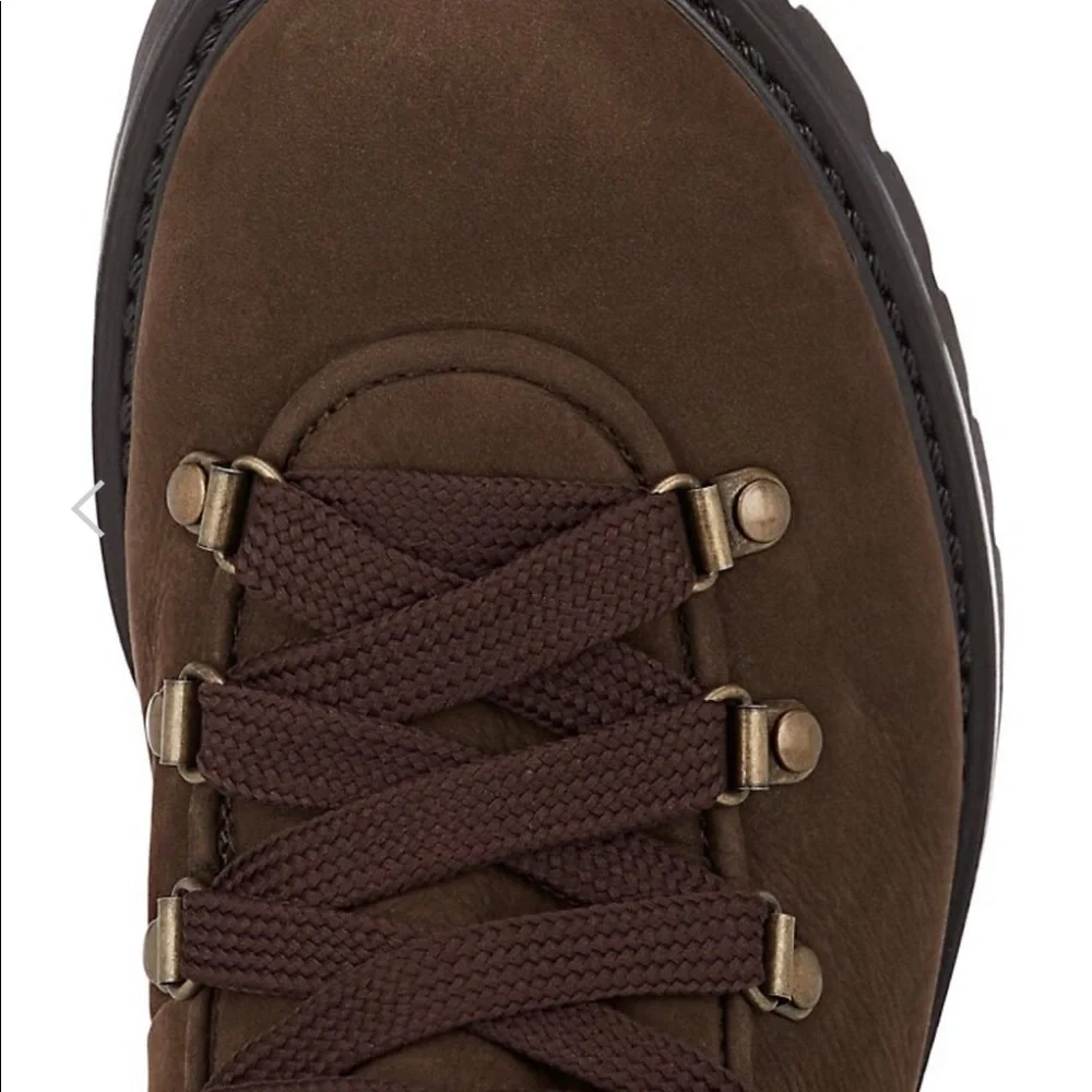 Barneys New York brown suede shearling lined boots - Picture 3 of 7